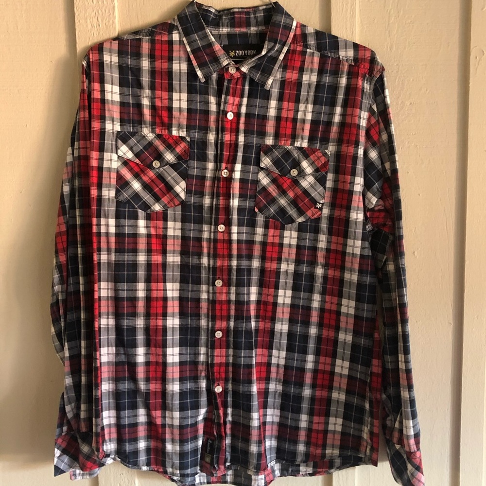 Large Zoo York Plaid Shirt - Excellent Condition🚭
